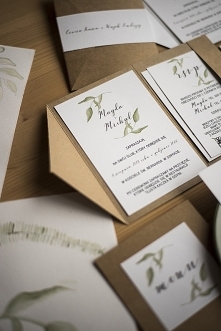 Zaproszenie ślubne z serii Leafy II