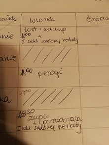 Dzisiaj późno wstałam, więc...