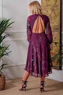 Sukienka midi, sukienka z wyciętymi plecami, szyfnowa sukienka midi 
Sukienka hope&Ivy