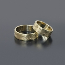 Obrączki z żółtego złota z ...