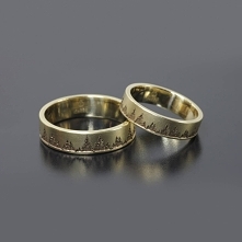 Obrączki z żółtego złota z ...