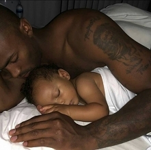 black, skin, man, sleep, daddy, little, boy, cute