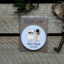 Magnes buldogi 20szt. - Podziękowania dla gości