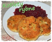 Chrupiące... złociste... pyszne kotlety z filetów rybnych;)
Łatwo się je robi, ponieważ nie wymagają mielenia mięsa. 
Rybę wystarczy posiekać i wymieszać z pozostałymi składnika...