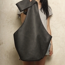 Long Boogi Bag grafitowa / torebka hobo / boho