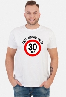 Życie zaczyna się po 30-tce koszulka prezent na 30 urodziny