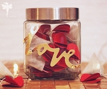 Serduszkowa herbata na prezent z  podpisanymi etykietkami :)