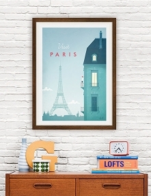 Paryż - vintage plakat 50x70 cm