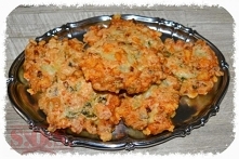 Złociste placki z pieczarkami i wędliną