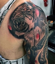 tiger arm tattoo