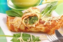 Naleśniki z twarogiem i szpinakiem