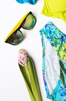 Przeciwsłoneczne okulary w wakacyjnym kolorze z najnowszej kolekcji marki Feba na rok 2019.