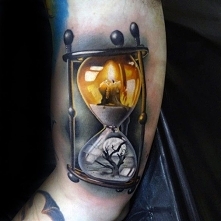 beauty 3d hourglass tattoo