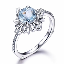 Filigree Aquamarine engagem...