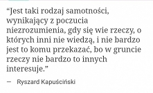 Samotność i niezrozumienie