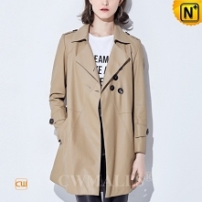 Mother's Day Gift | Women Designer Leather Trench Coat CW619021 | CWMALLS.COM