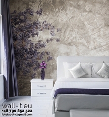 Autorska fototapeta do sypialni "Lawendowy sen" nr GD09 ©. Dostępna również w wersji szarej.