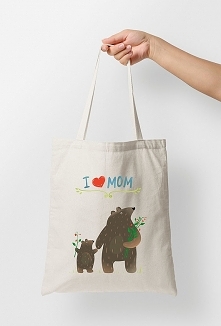 eko torba. i love mom - misie