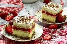 Ciasto z truskawkami bez pieczenia