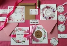 Zaproszenia oraz dodatki weselne wiecej na instagrm/poligrafiapr lub fb/paniróża.