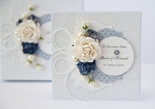 Kartka ślubna w zestawie z pudełkiem i kopertą