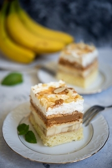 Bananowa krówka na biszkopcie