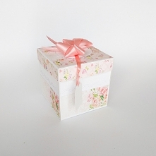 Pamiątka ślubu, exploding box, kartka