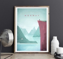 Norwegia - vintage plakat 50x70 cm