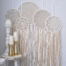 komplet łapaczy snów beże krem wesele ślub