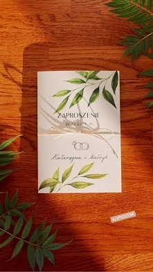 rustykalne zaproszenie ślubne