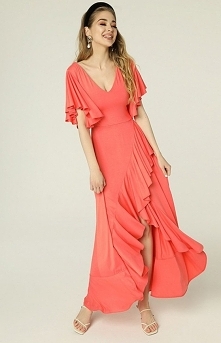 Madnezz Sukienka z asymetrycznym dołem i falbankami Juanita