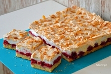 Malinowe ciasto z bezą