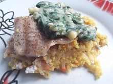 Do zrobienia tej rybki potrzeba:

Opakowanie mrożonej ryby - u mnie mintaj
dwa woreczki ryżu
jeden woreczek kaszy jaglanej
mieszanka warzyw mrożonych (u mnie chińska)
dwie garśc...