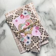 Kartka ślubna "Vintage heart"