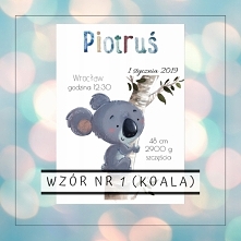 metryczka plakat do druku idealna na prezent na narodziny dziecka