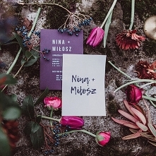 Zaproszenie ślubne Fiolet - na zamówienie