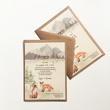 Leśne zaproszenia ślubne - na zamówienie