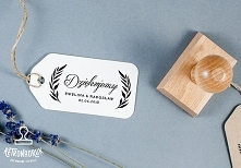 Pieczątka ślubna 60x30mm, Dziękujemy