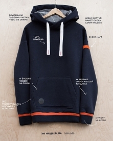 bluza z kapturem LAZY KANGAROO NAVY
