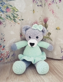 Handmade. Miętowa misia :)