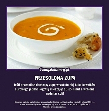 przesolona zupa