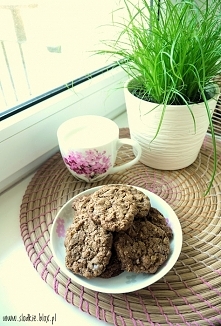 Podwójnie czekoladowe ciasteczka owsiane