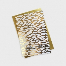 Kartka ślubna "Golden tears"