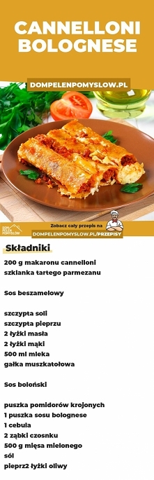 Cannelloni bolognese – czyli rurki z sosem bolońskim