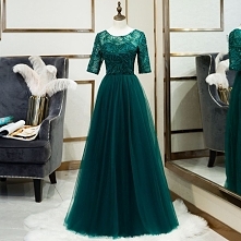 Piękne Zielony Przezroczyste Sukienki Wieczorowe 2020