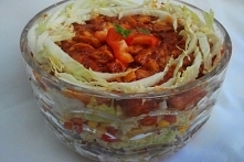 sałatka gyros z fasolą