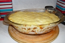 zapiekanka z ryżem i mięsem mielonym