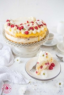 Torcik cytrynowo-malinowy - Wypieki Beaty