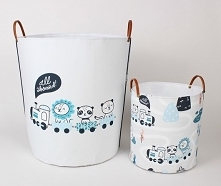 Komplet dwóch pojemników  z pociągiem