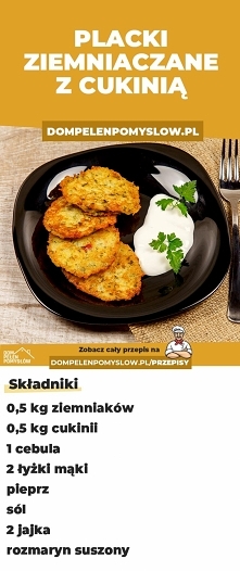 Przepis na placki ziemniaczane z cukinią